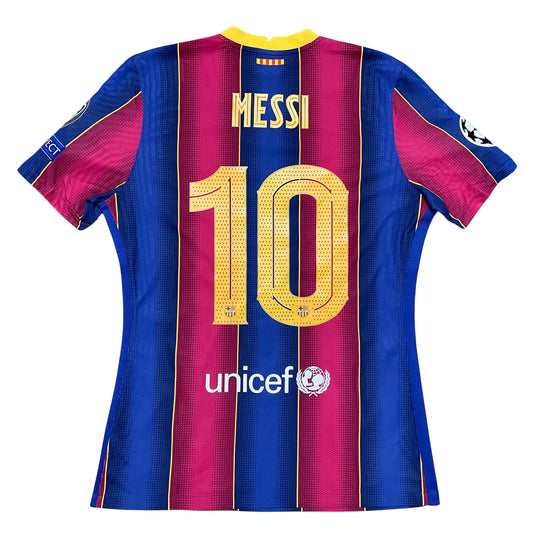 2020-2021 FC Barcelona Player Issue home shirt #10 Messi (L)