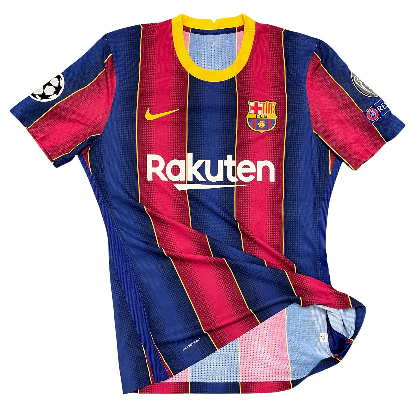 2020-2021 FC Barcelona Player Issue home shirt #10 Messi (L)