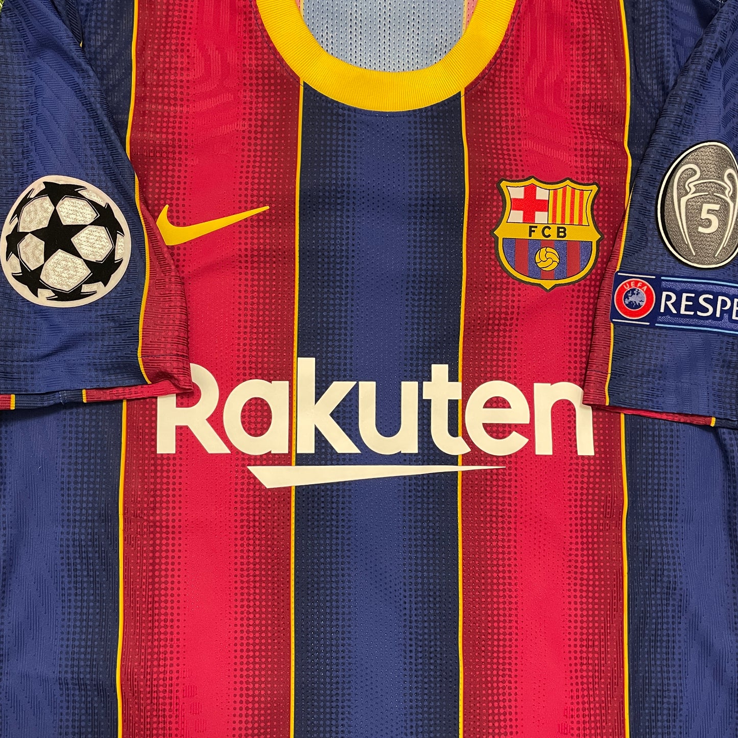 2020-2021 FC Barcelona Player Issue home shirt #10 Messi (L)