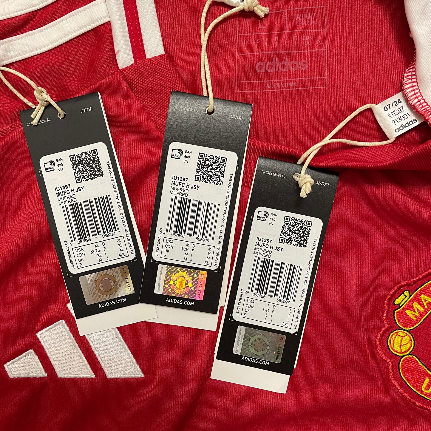 2024-2025 Manchester United FC home shirt (M, L, XL)