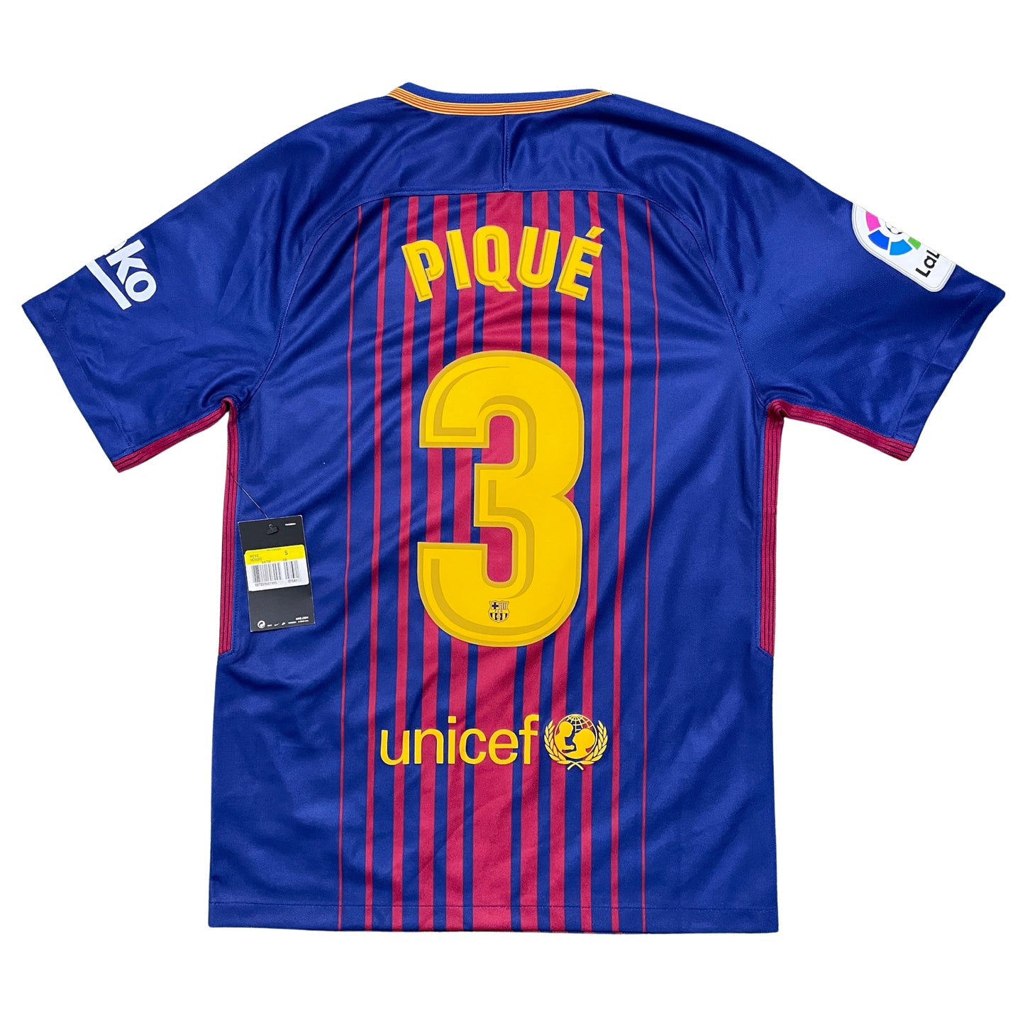 2017-2018 FC Barcelona home shirt #3 Piqué (S)