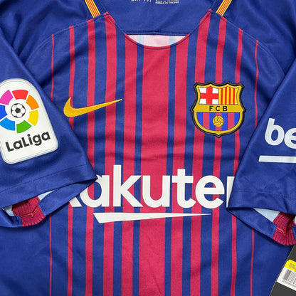 2017-2018 FC Barcelona home shirt #3 Piqué (S)