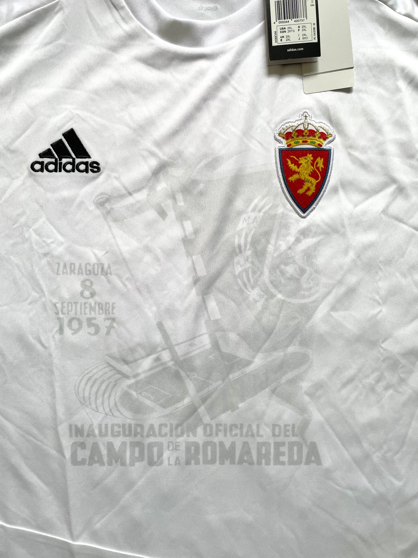 2017-2018 Real Zaragoza Romareda anniversary home shirt (XXL)