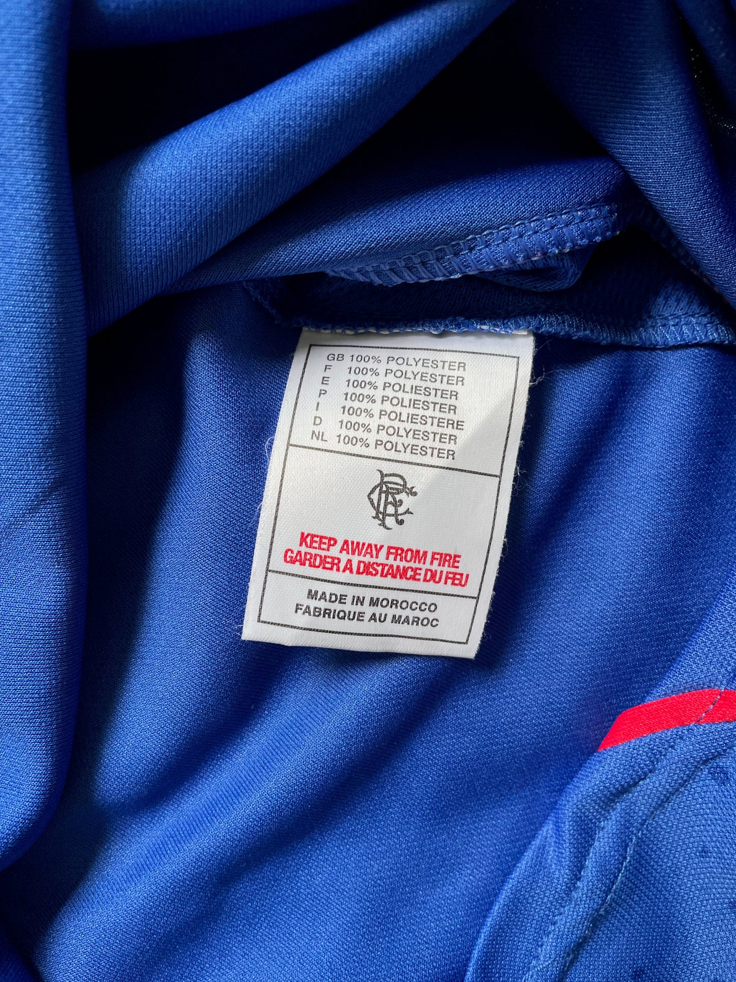 <tc>2002-2003 Rangers camiseta local (S)</tc>