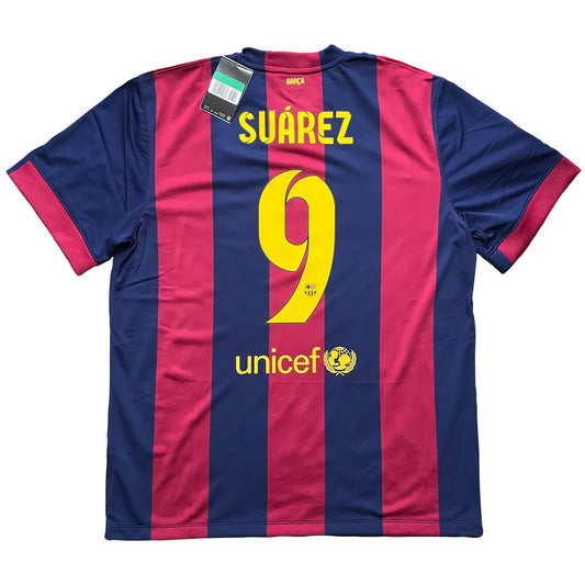2014-2015 FC Barcelona home shirt #9 Suárez (S)