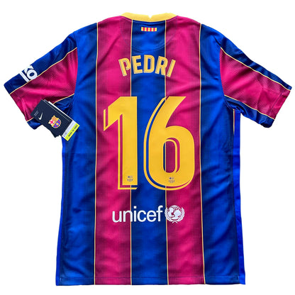 2020-2021 FC Barcelona camiseta local #16 Pedri (S, M)