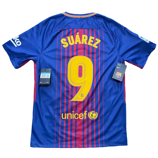 2017-2018 FC Barcelona home shirt #9 Suárez (XL)