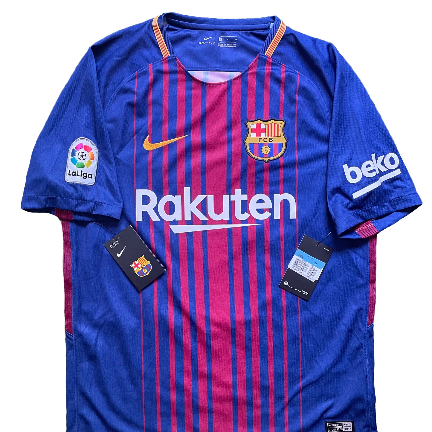 2017-2018 FC Barcelona home shirt #3 Piqué (M, XL)