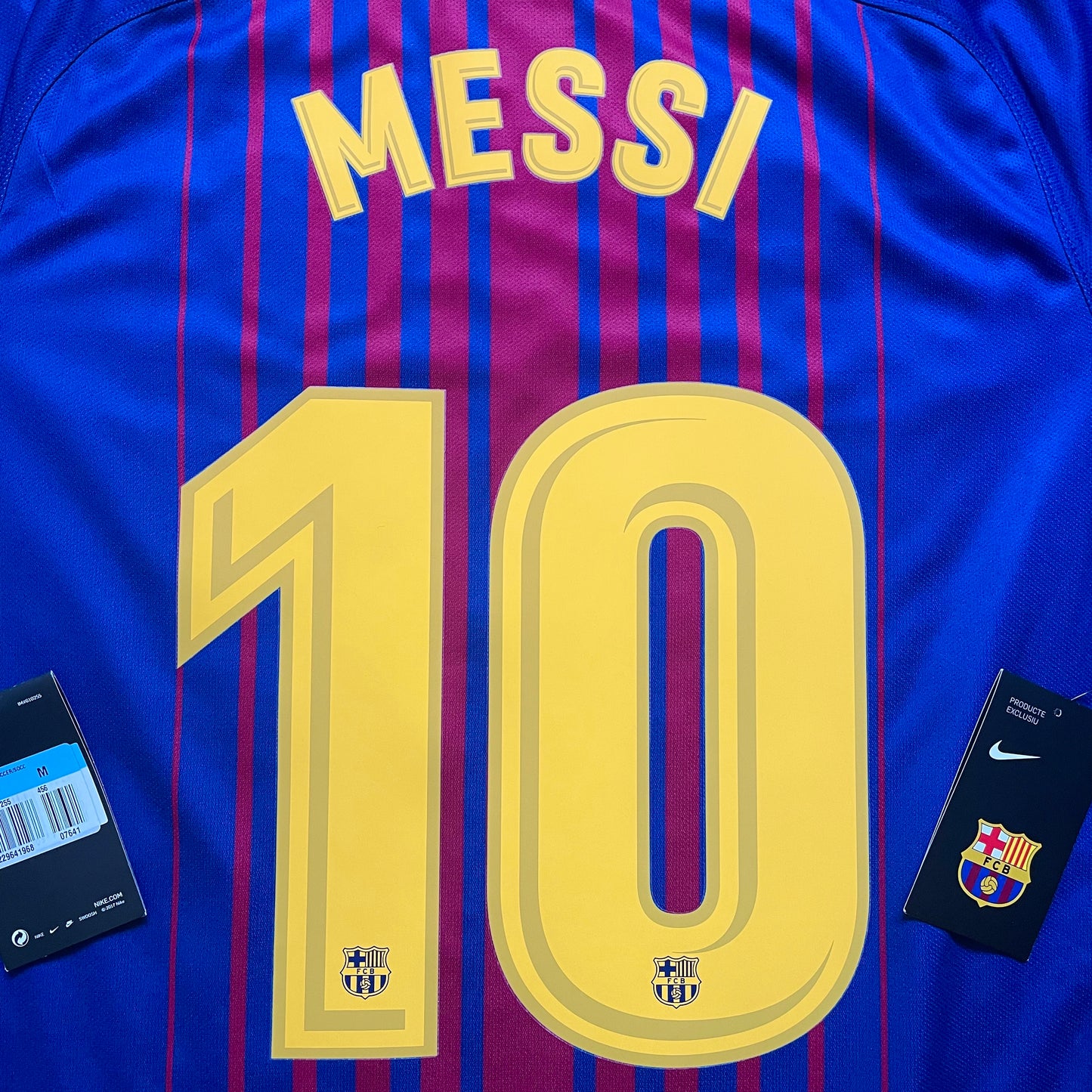2017-2018 FC Barcelona home shirt #10 Messi (M, XL)