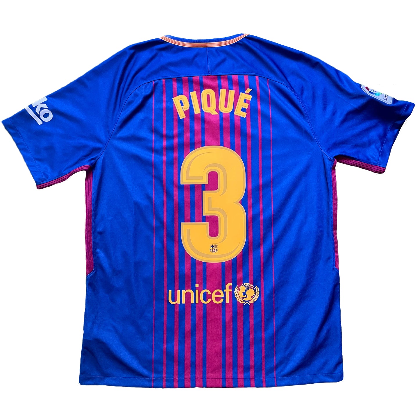 <tc>2017-2018 FC Barcelona camiseta local #3 Piqué (L)</tc>