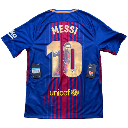 <tc>2017-2018 FC Barcelona camiseta local #10 Messi (Número de homenaje) (M)</tc>