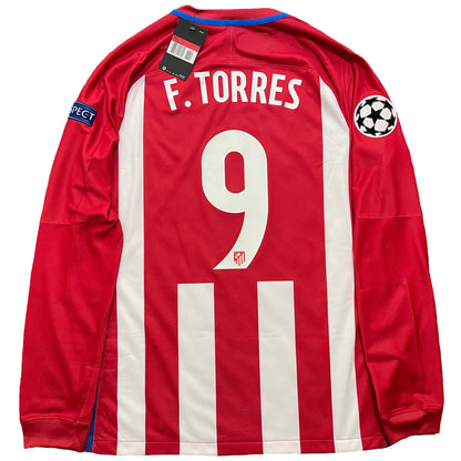 2016-2017 Atlético de Madrid camiseta local Match Issue Champions League #9 Torres (L)