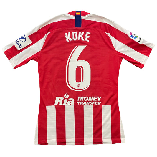 <tc>2019-2020 Atlético de Madrid Match Issue camiseta local LaLiga #6 Koke (M)</tc>