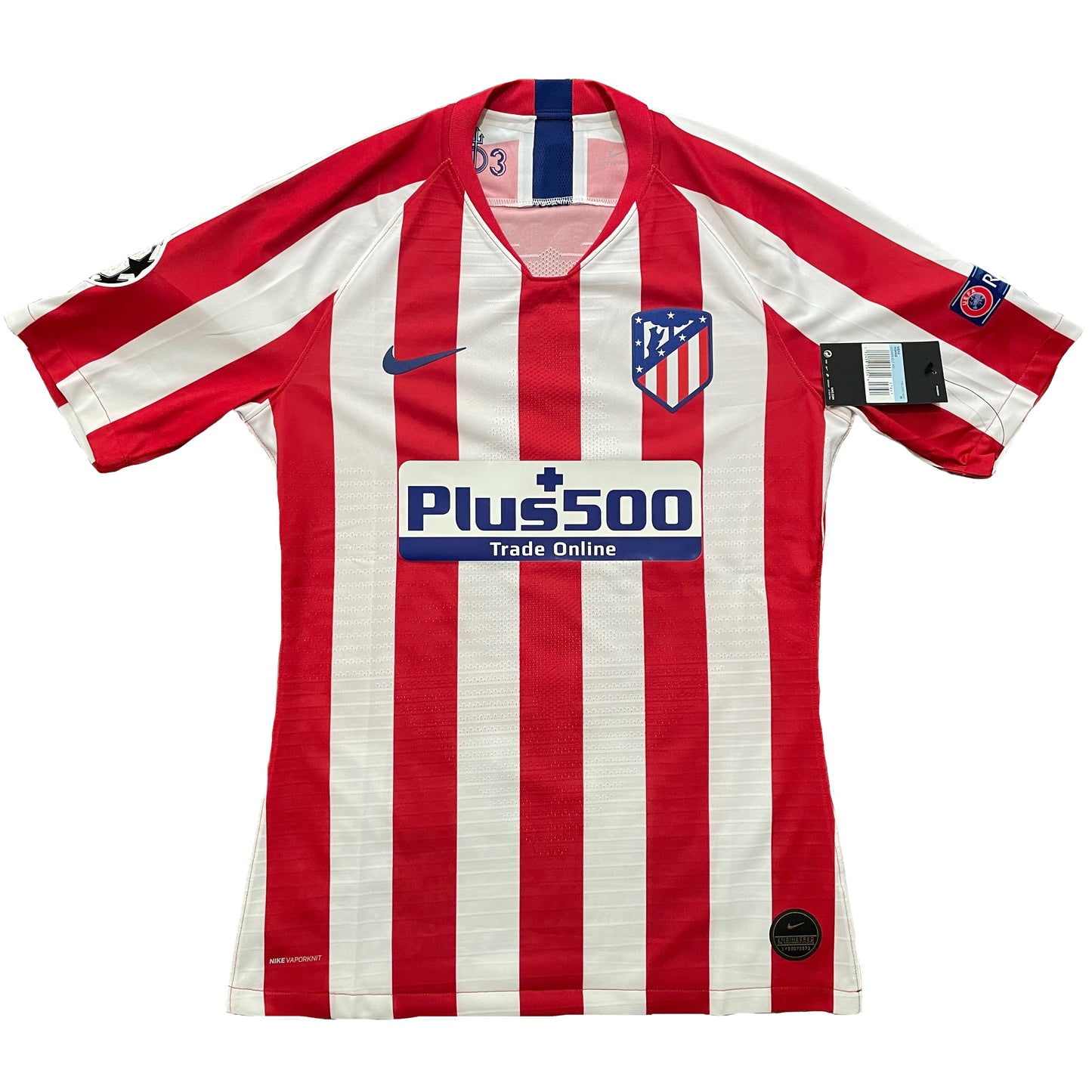 2019-2020 Atlético de Madrid Player Issue Champions League home shirt #6 Koke (M)