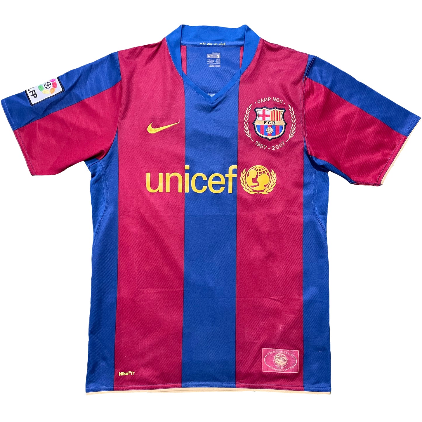 2007-2008 FC Barcelona home shirt #6 Xavi (S)