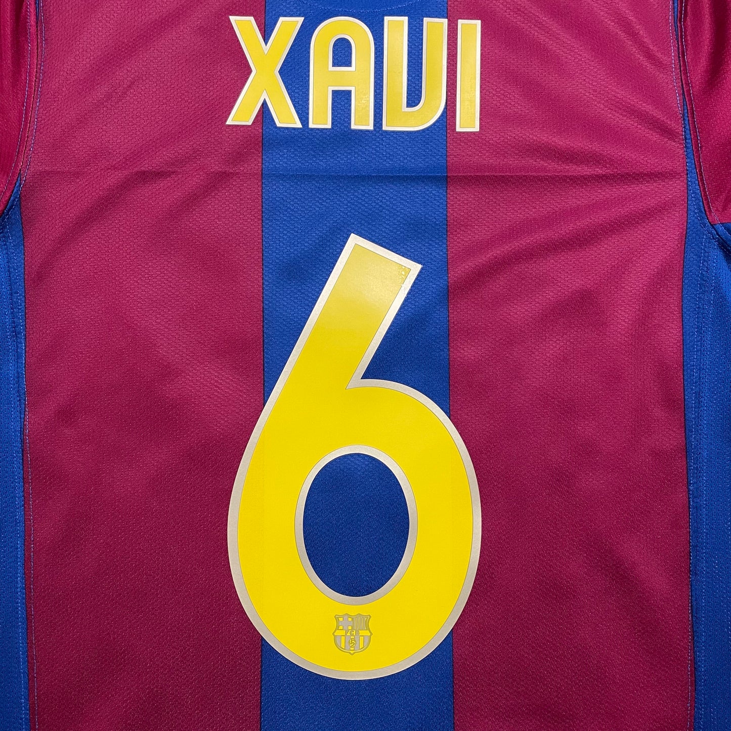 <tc>2007-2008 FC Barcelona camiseta local #6 Xavi (S)</tc>