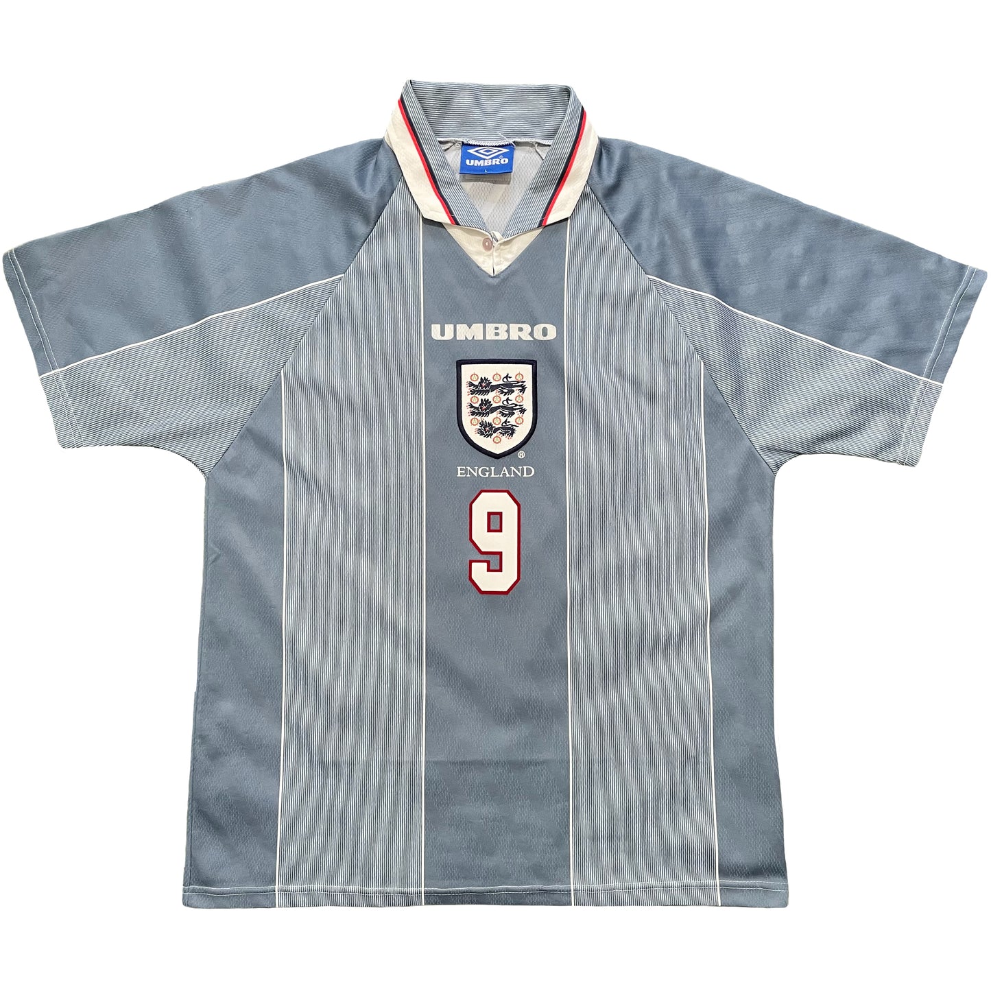 1996 Euro England away shirt #9 Shearer (L)