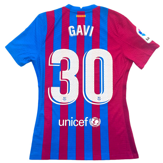2021-2022 FC Barcelona Player Issue home shirt #30 Gavi (M)
