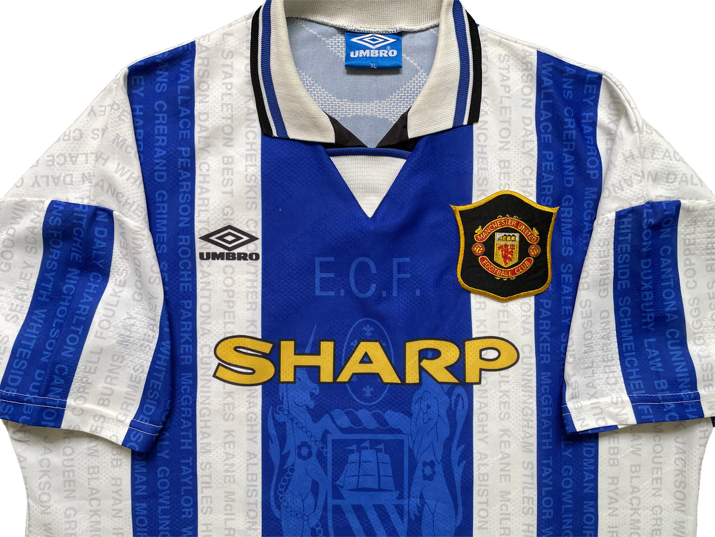 <tc>1994-1996 Manchester United FC tercera camiseta (XL)</tc>