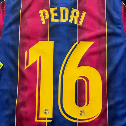2020-2021 FC Barcelona camiseta local #16 Pedri (S, M)